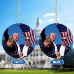 Trump 2024 Decorative Hanging Acrylic Ornaments (3 Pack)