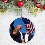Trump 2024 Decorative Hanging Acrylic Ornaments (3 Pack)