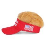 Trump 2024 MAGA Hat with Hair for Fans