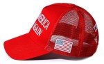 MAGA Trucker Hat with USA Flag - Adjustable Red