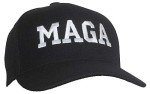 Black MAGA Donald Trump Adjustable Ballcap for Adults