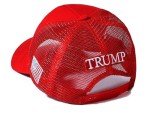 MAGA Trucker Hat with USA Flag - Adjustable Red