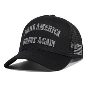 Dark MAGA Trucker Hat 2024 for Men & Women