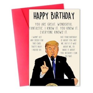 Funny Trump Birthday Card for Him or Her