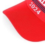 Trump 2024 Adjustable Hair Baseball Cap – MAGA Red