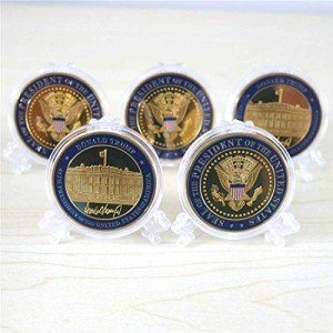 5-Pack Gold Plated Trump Challenge Coins Set