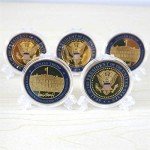 5-Pack Gold Plated Trump Challenge Coins Set