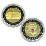 5-Pack Gold Plated Trump Challenge Coins Set