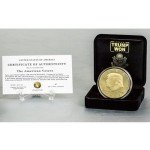 Trump 2025 Commemorative Gold Coin with Display Case