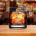 Donald Trump Laser Engraved Whiskey Glass Gift