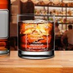 Donald Trump Laser Engraved Whiskey Glass Gift