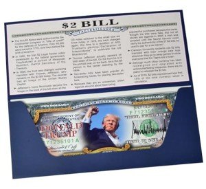 Trump Stand Strong Colorized $2 Bill Coin