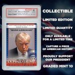 Trump Mugshot Trading Card - Graded Gem Mint 10