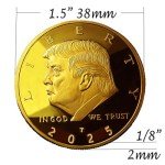 Trump 2025 Commemorative Gold Coin with Display Case