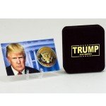 Trump 2025 Commemorative Gold Coin with Display Case