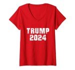 Women's Trump 2024 Keep America Great V-Neck Tee