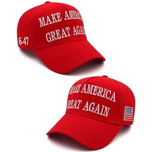 MAGA Hat 2024 - USA Flag Embroidery (2-Pack)