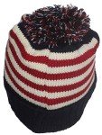 US Flag Trump Embroidered MAGA Beanie - Navy/Beige