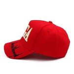 Trump 2024 MAGA Hat with USA Flag Embroidery