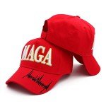 Trump 2024 MAGA Hat with USA Flag Embroidery