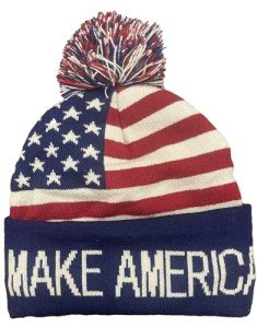 Cozy Trump Beanie with USA Flag Design