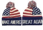 Cozy Trump Beanie with USA Flag Design