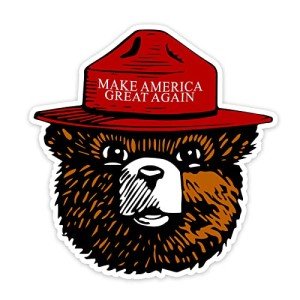 Smokey Bear Parody Vinyl Sticker for Cars
