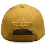 Trump 2024 Adjustable Yellow MAGA Hat with USA Flag