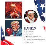 100 Pack Trump 2024 Stickers for All Surfaces