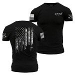 Grunt Style 1776 Flag Men's T-Shirt - Black