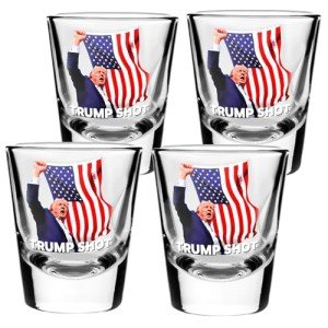 KIIDAS 4-Pack Trump Shot Glasses – Limited Edition