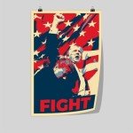 Donald Trump 2024 Fight Poster Canvas Wall Art