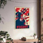 Donald Trump 2024 Fight Poster Canvas Wall Art