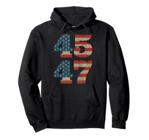 Trump 2024 Vintage American Flag Hoodie
