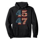 Trump 2024 Vintage American Flag Hoodie