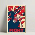 Donald Trump 2024 Fight Poster Canvas Wall Art