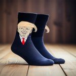 Funny Trump Socks with Hair - 2024 Gift