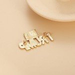 Crystal Trump Brooch with USA Flag Pin