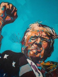 Trump Assassination Fight Poster by Jon Moody 18"x24