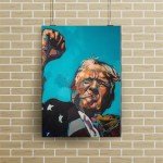 Trump Assassination Fight Poster by Jon Moody 18"x24