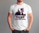 Trump 2024 Never Surrender Shooting T-Shirt