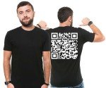 Funny Trump Dance QR Code T-Shirt - Black