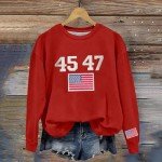 Womens Retro Patriotic Sweatshirt for Election 2024