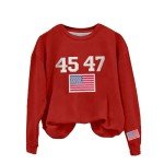 Womens Retro Patriotic Sweatshirt for Election 2024