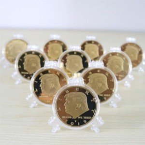 10-Pack Gold Plated Trump Commemorative Coins