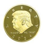 Aizics 2024 Trump Gold Coin with Authenticity Certificate