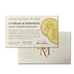 Aizics 2024 Trump Gold Coin with Authenticity Certificate