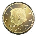 Aizics 2024 Trump Gold Coin with Authenticity Certificate