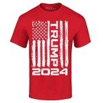 Trump 2024 Red Flag T-Shirt - Small