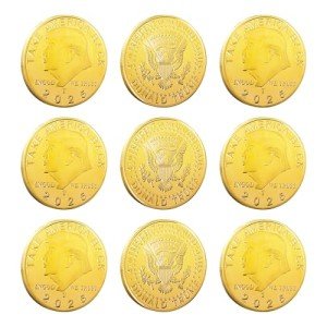 2025 Gold-Plated Donald Trump Collectible Coin Set
